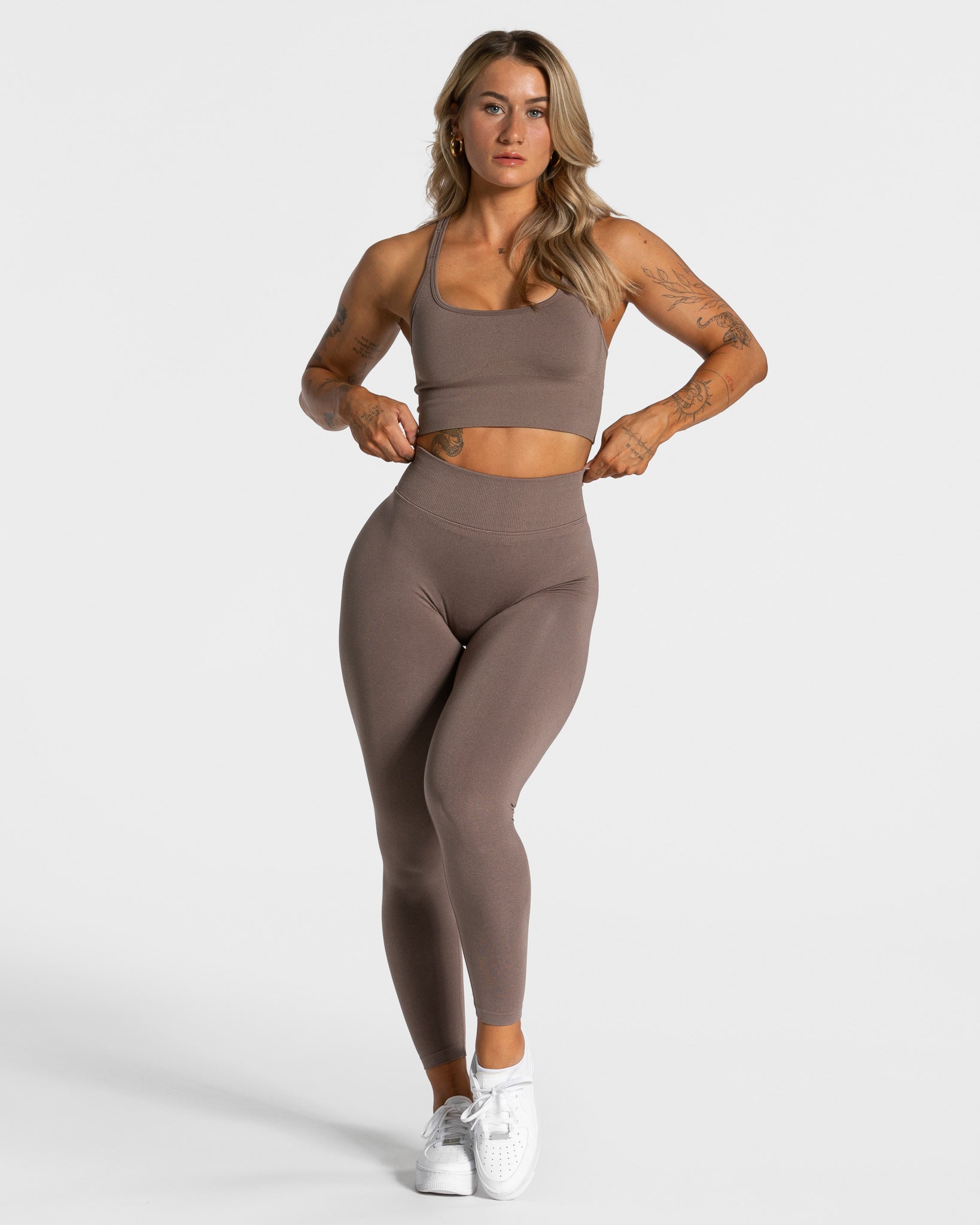 Teveo Statement Scrunch Leggings Mokka | LPOMIC-415