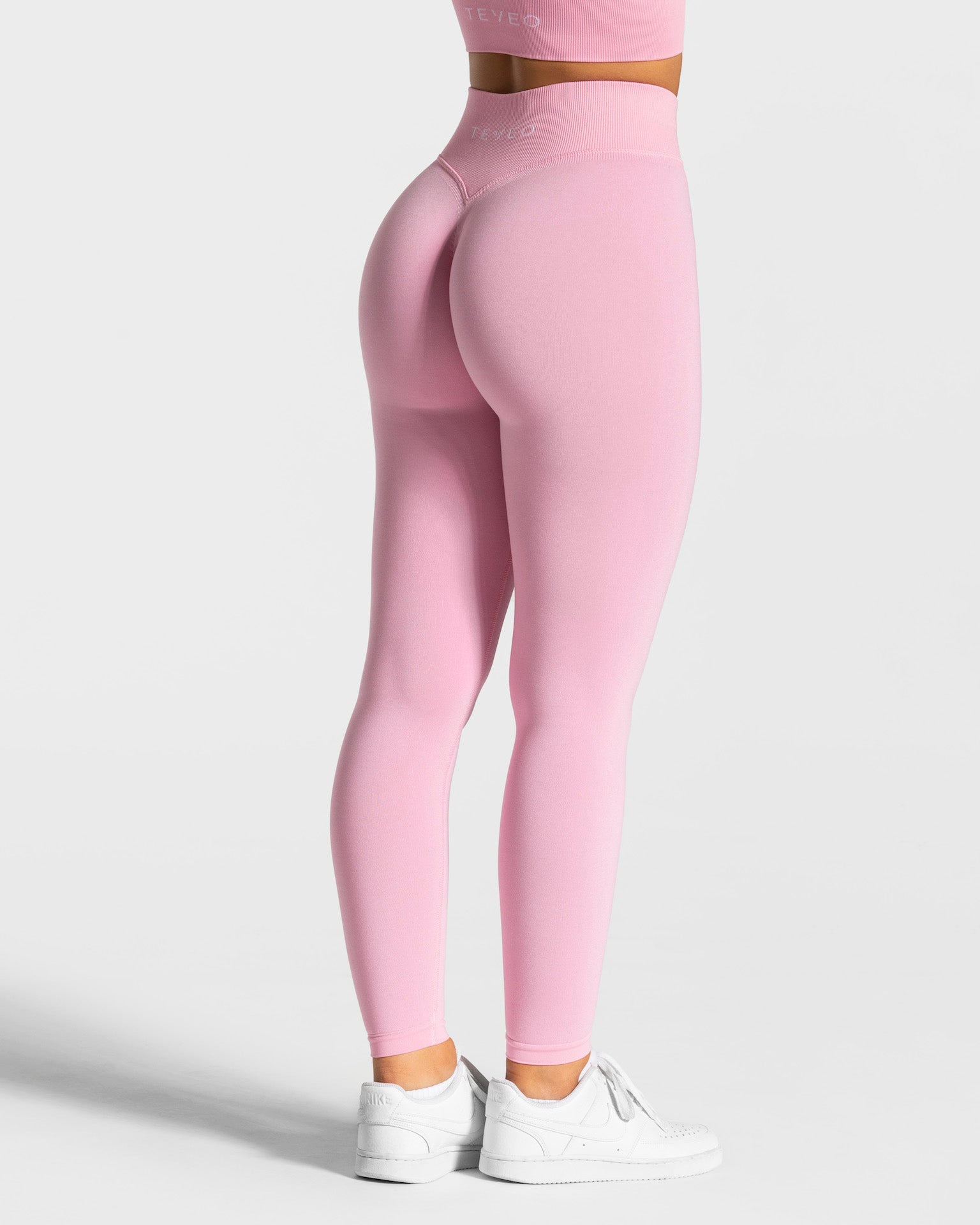 Teveo Statement Scrunch Leggings Rosa | GYMCHQ-638