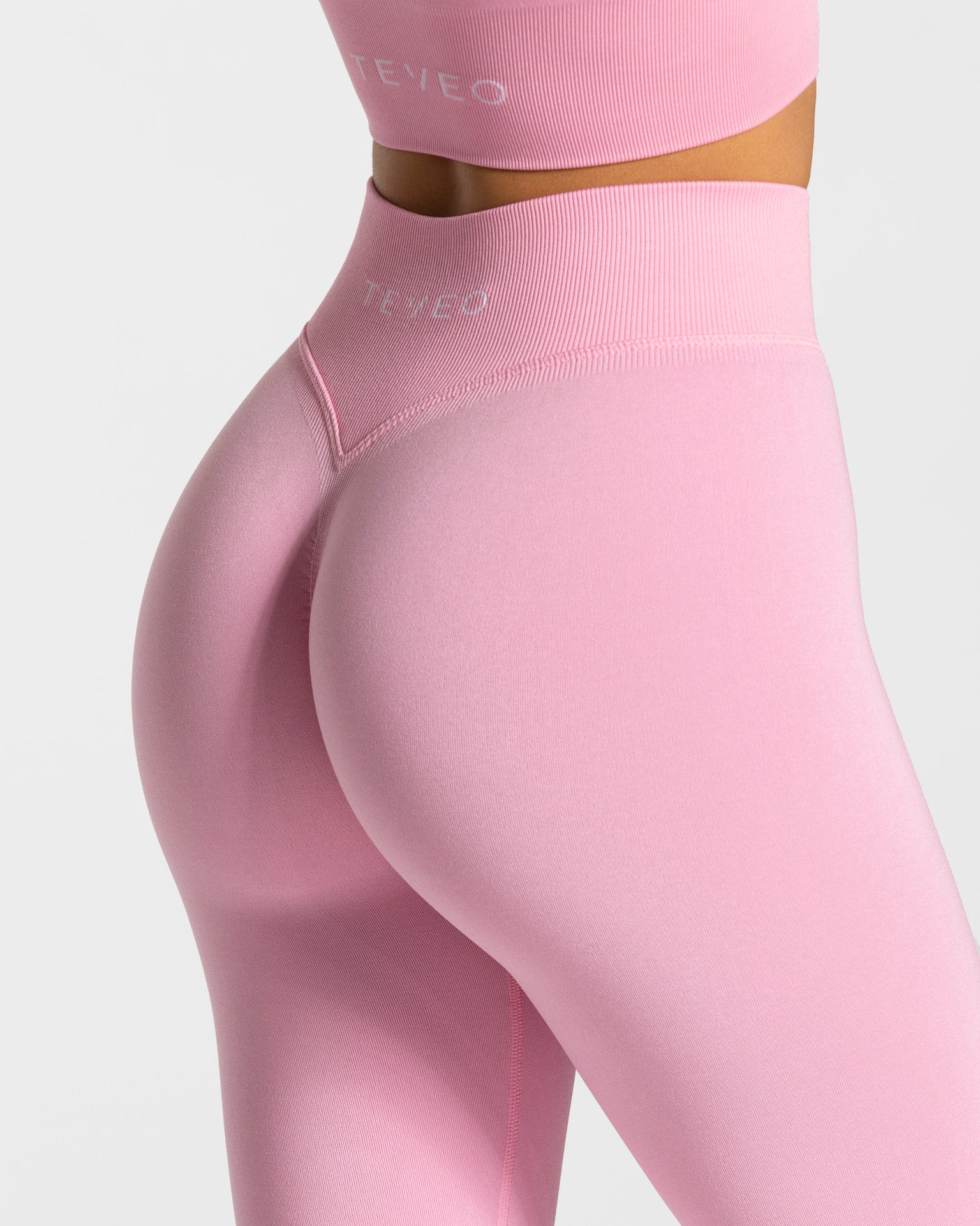 Teveo Statement Scrunch Leggings Rosa | GYMCHQ-638