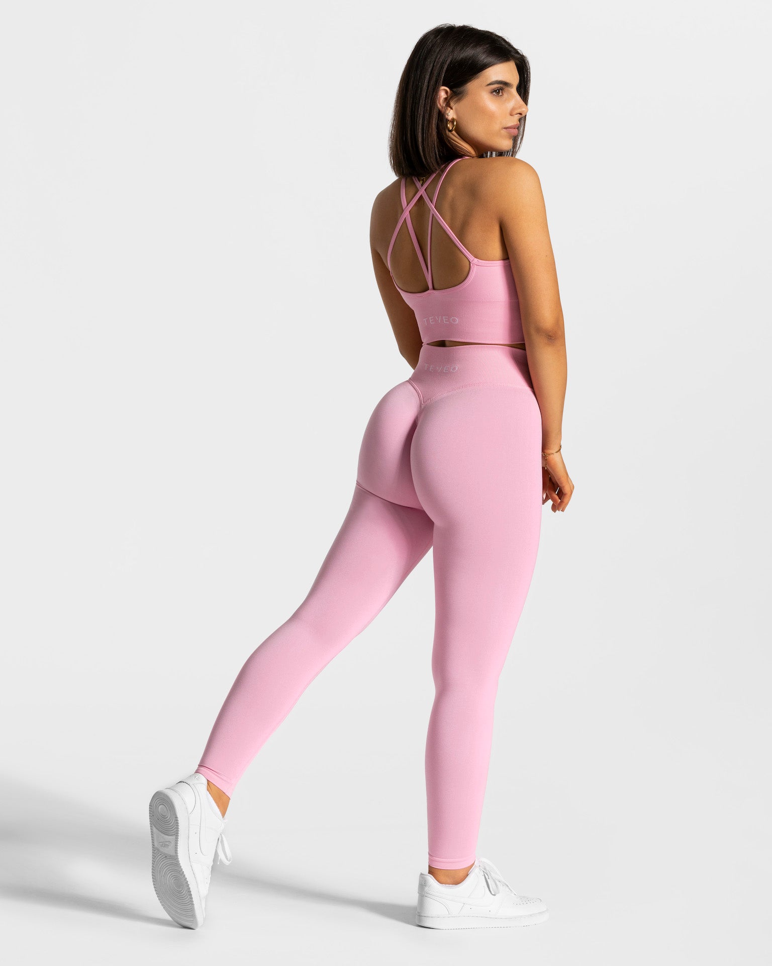 Teveo Statement Scrunch Leggings Rosa | GYMCHQ-638