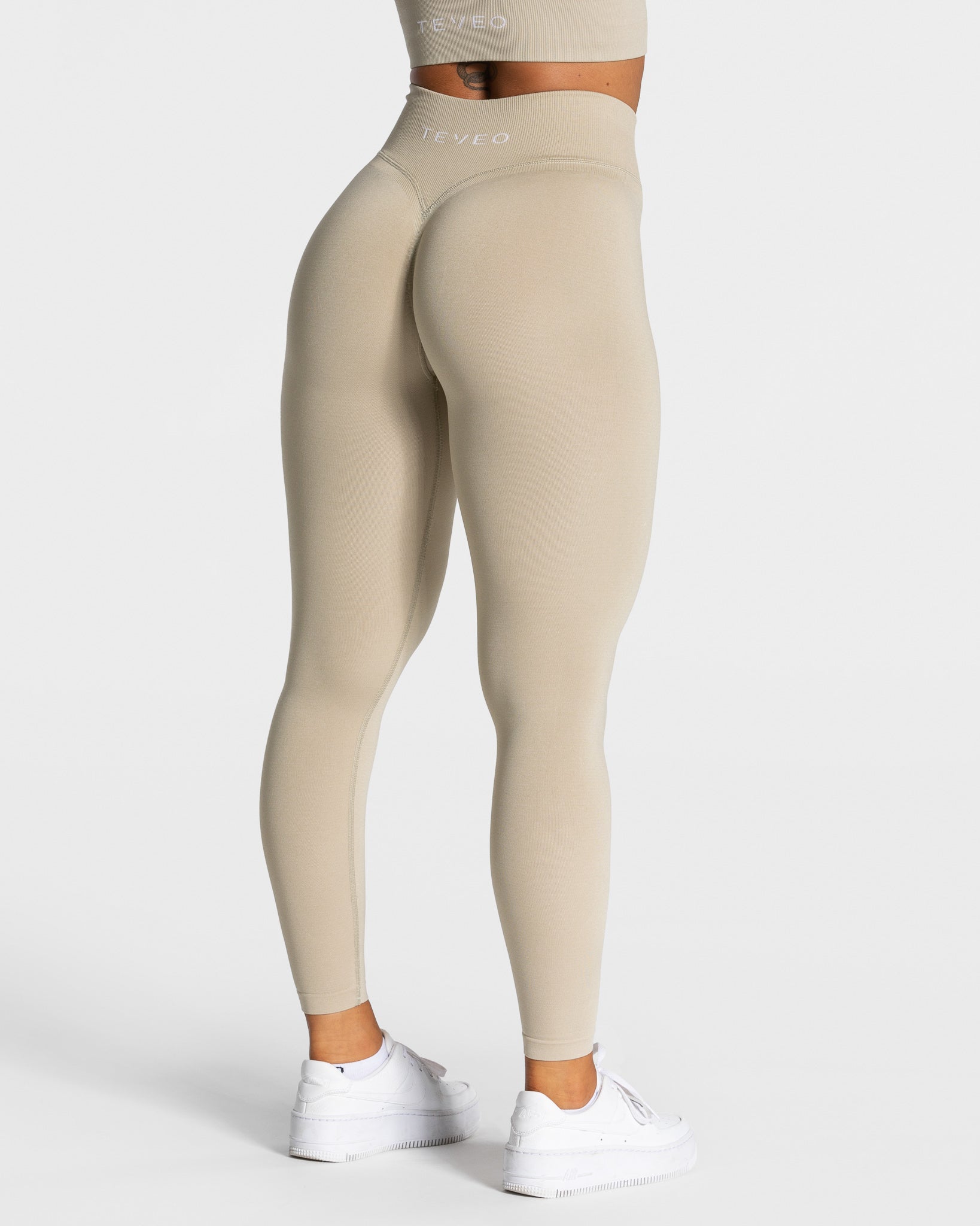 Teveo Statement Scrunch Leggings Sand | JYIVDS-403