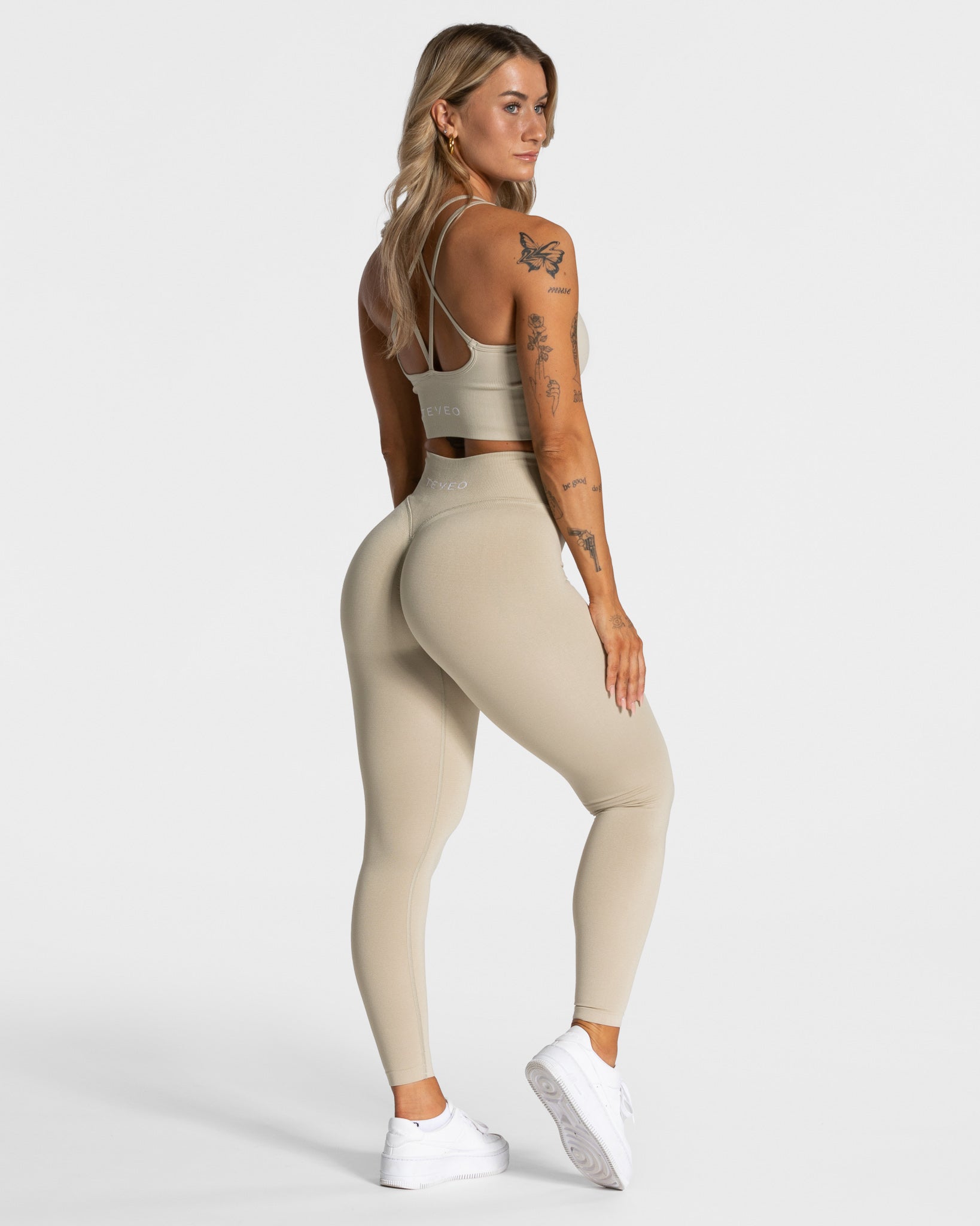 Teveo Statement Scrunch Leggings Sand | JYIVDS-403