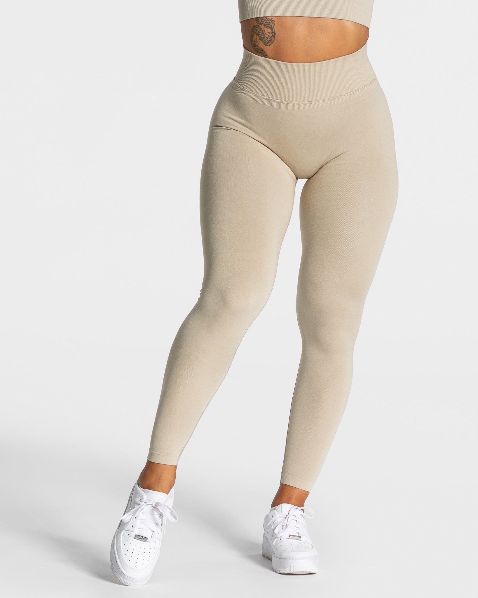 Teveo Statement Scrunch Leggings Sand | JYIVDS-403