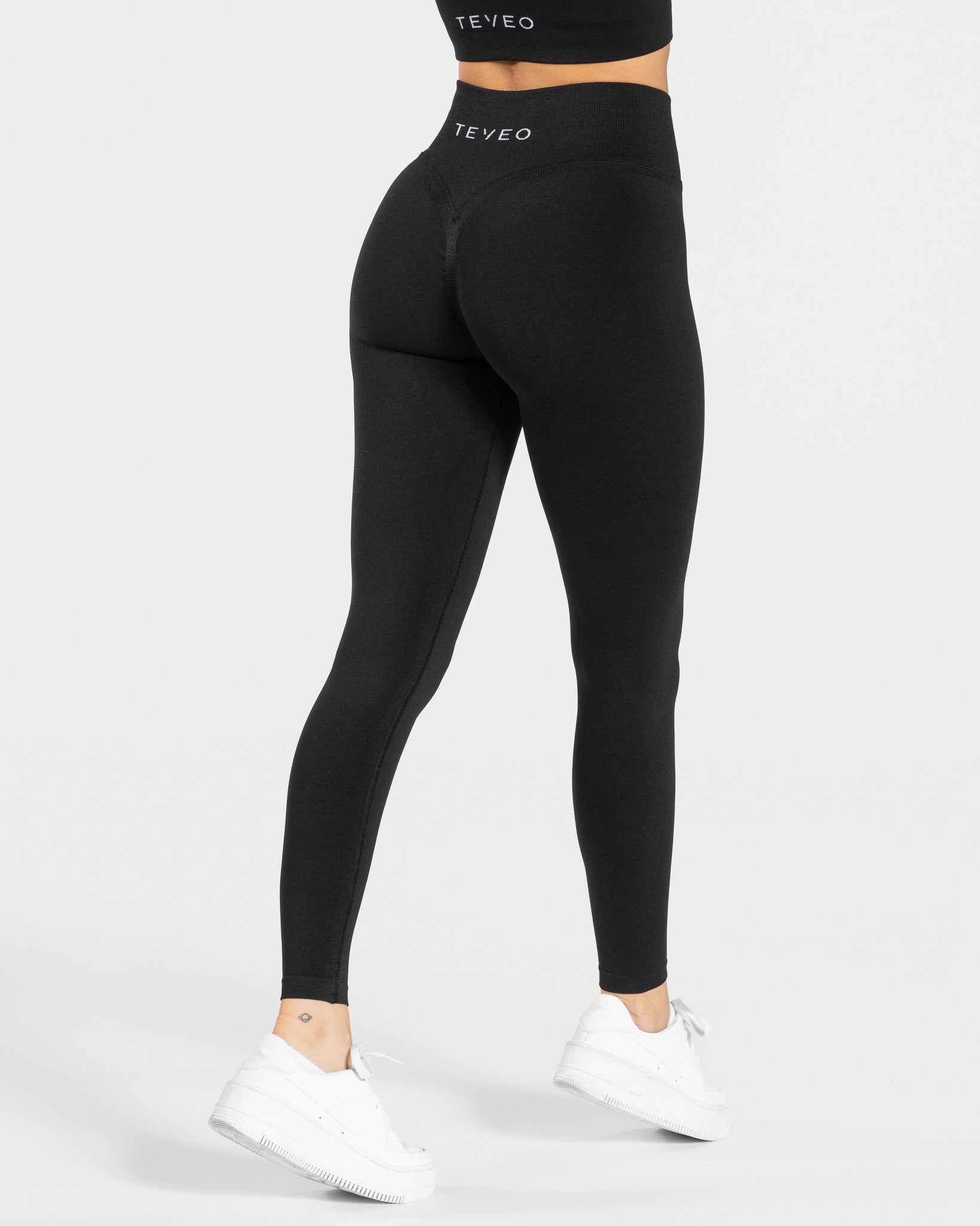 Teveo Statement Scrunch Leggings Schwarz | YHGRBP-893