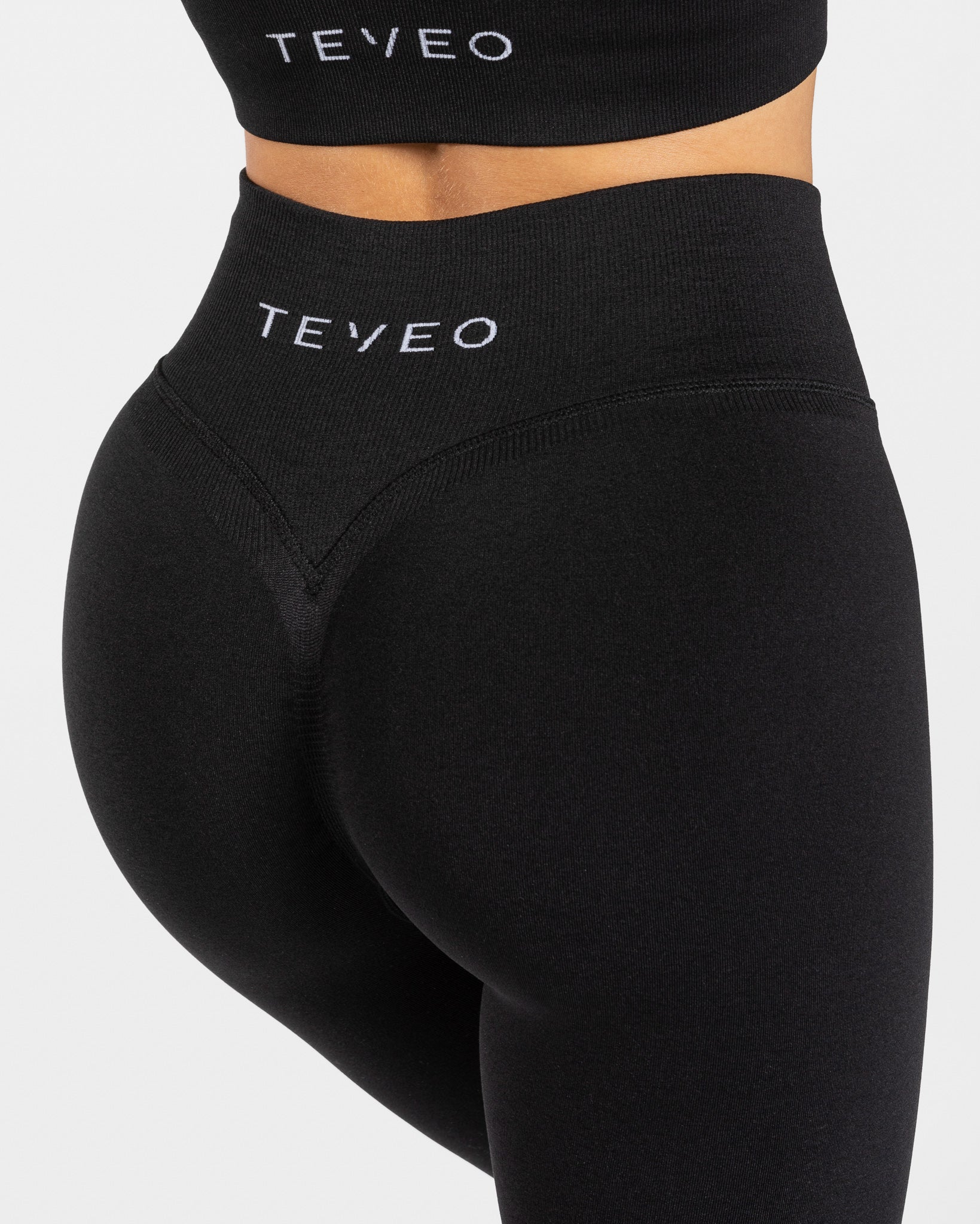 Teveo Statement Scrunch Leggings Schwarz | YHGRBP-893