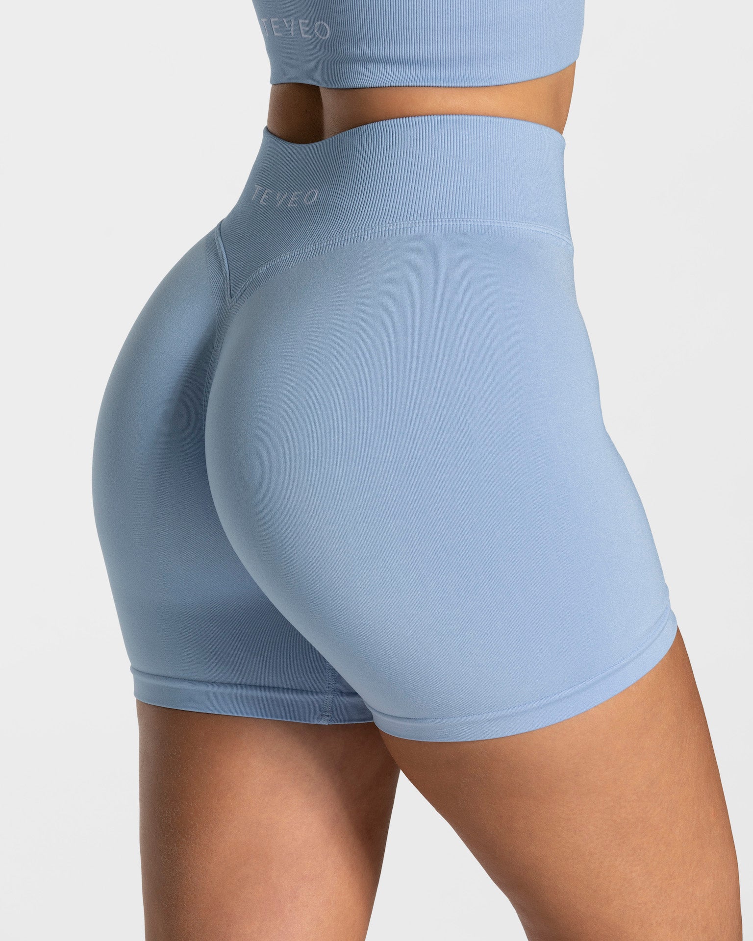 Teveo Statement Scrunch Shorts Blau | MXQJEY-297