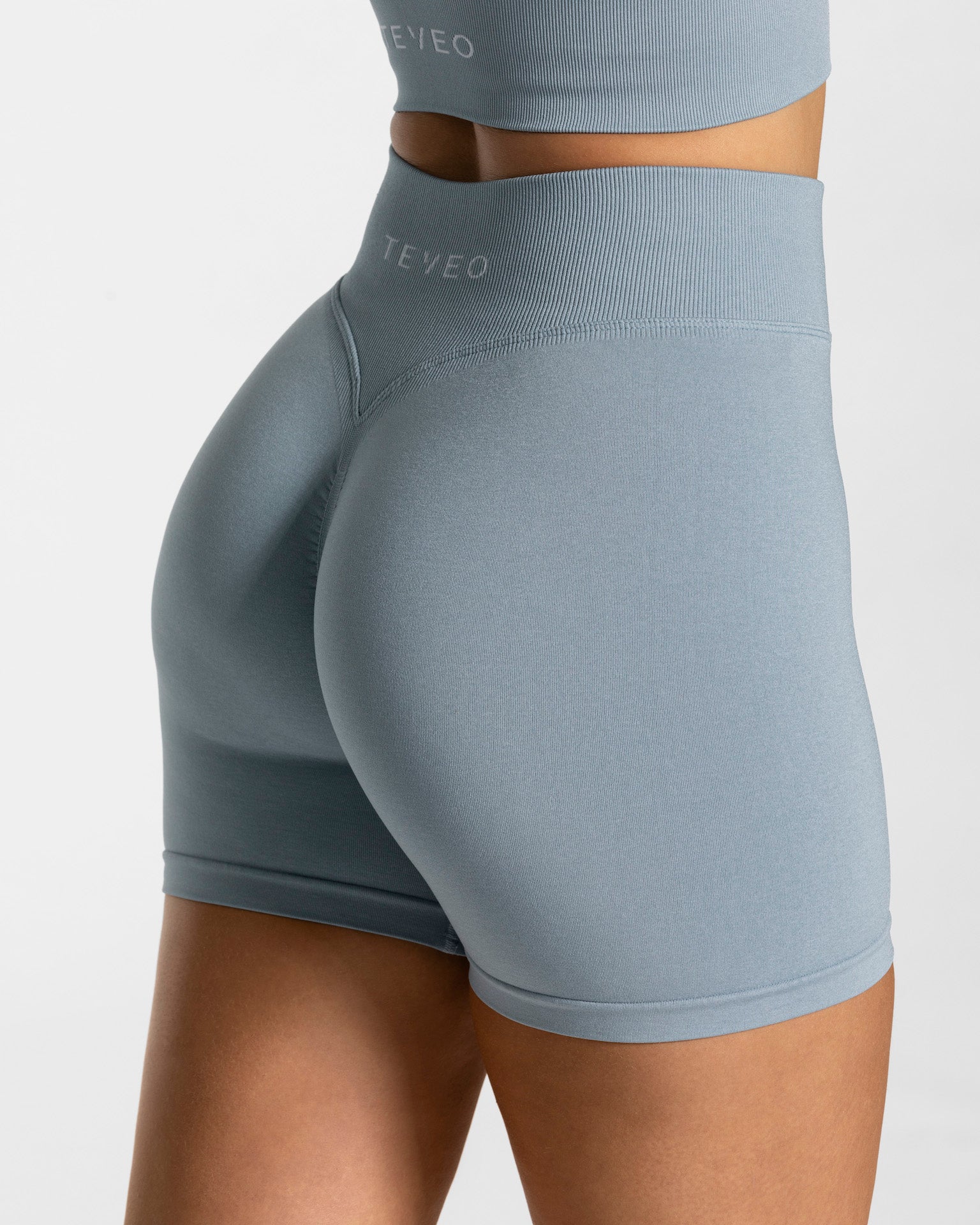 Teveo Statement Scrunch Shorts Blau | WVCPDA-923