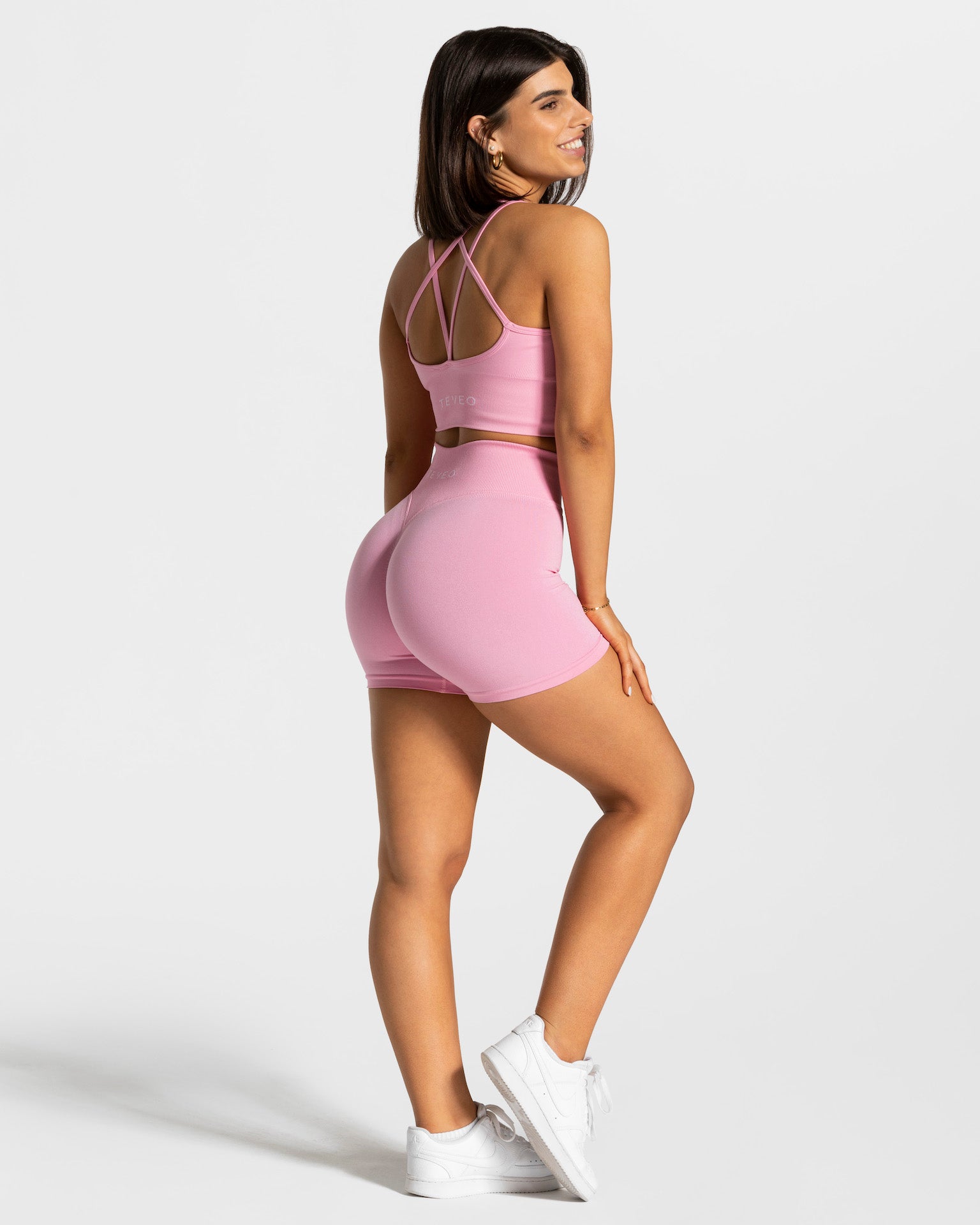 Teveo Statement Scrunch Shorts Rosa | TEIBQZ-465