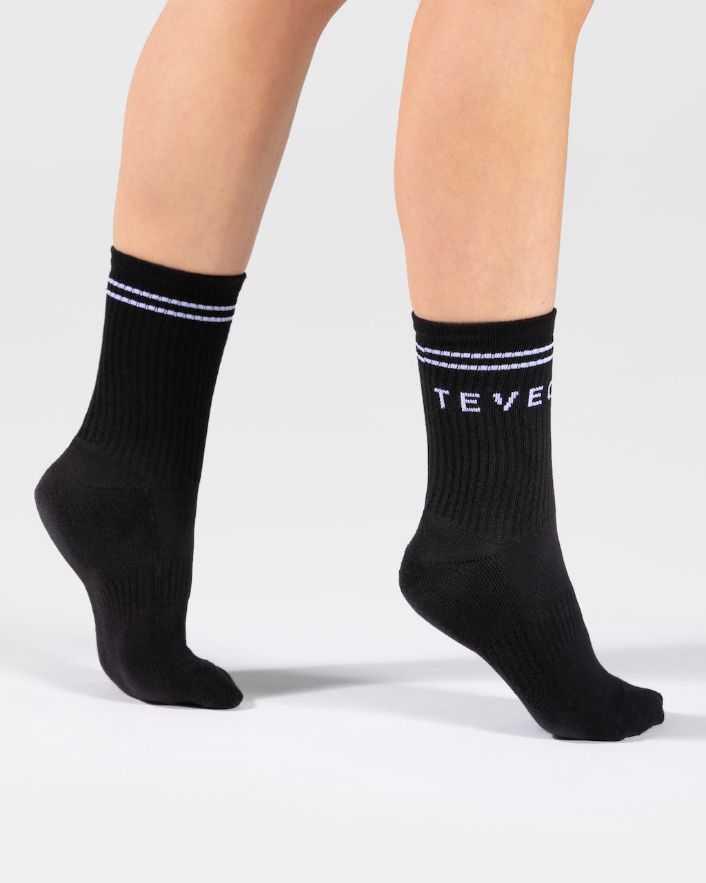 Teveo TEVEO Crew Socken (2er) Schwarz | NQVFCM-756