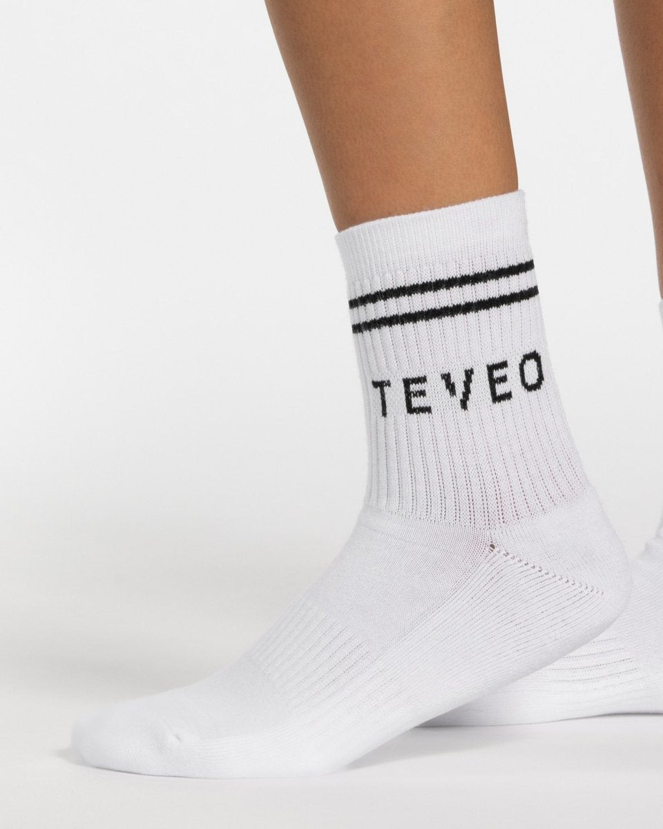 Teveo TEVEO Crew Socken (2er) Weiß | LVBFIC-963