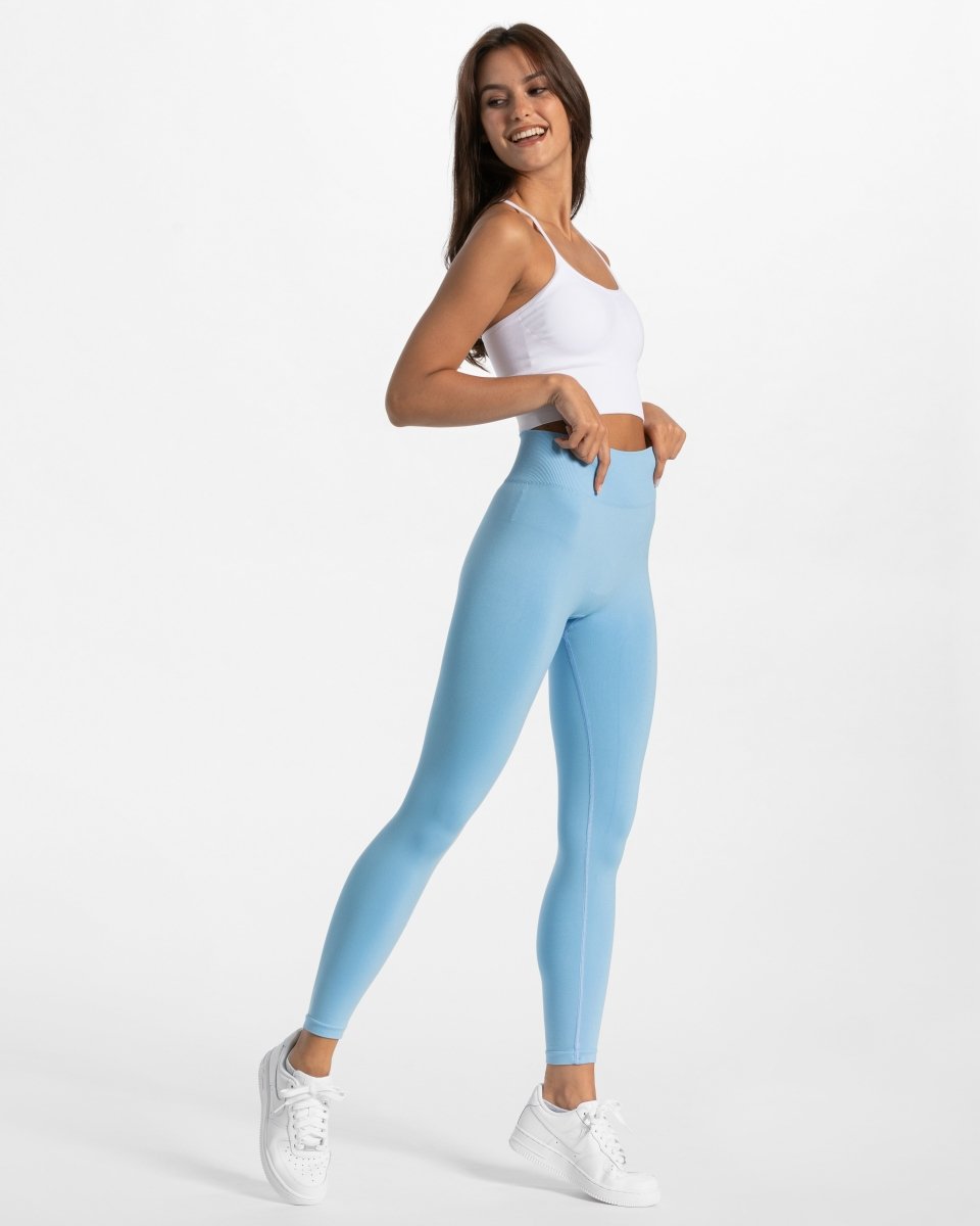 Teveo Timeless Scrunch Leggings Blau | TCROEX-742