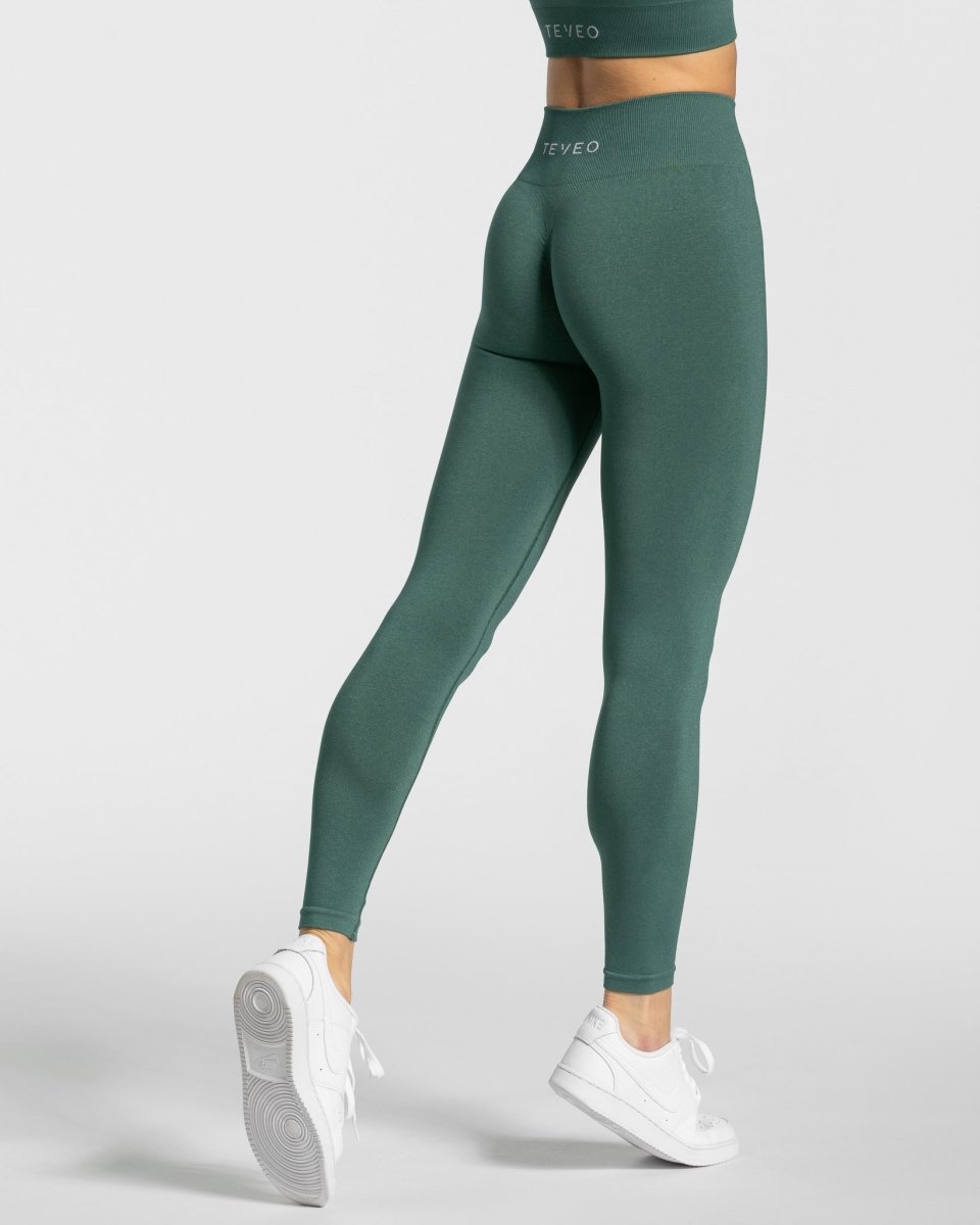 Teveo Timeless Scrunch Leggings Dunkelgrün | NWSBJV-847