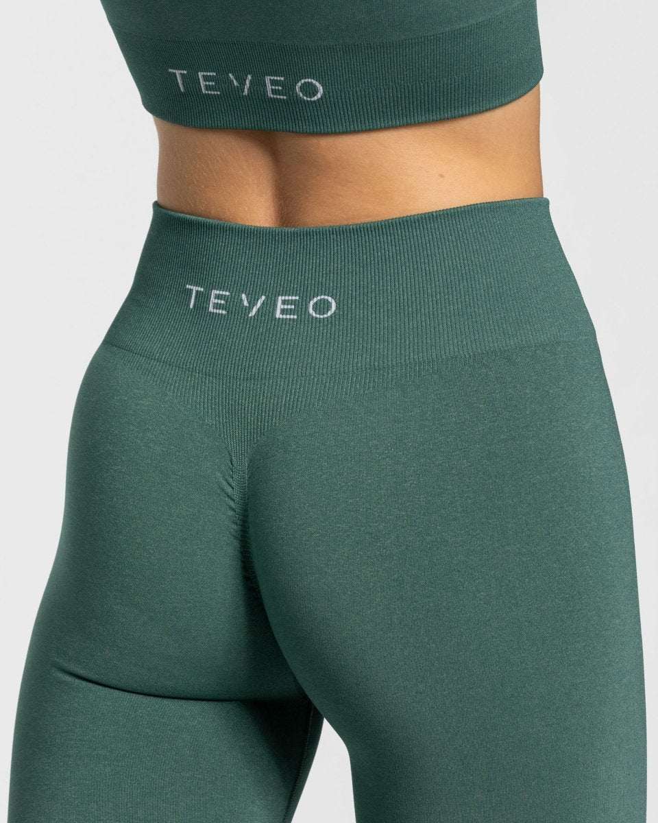 Teveo Timeless Scrunch Leggings Dunkelgrün | NWSBJV-847