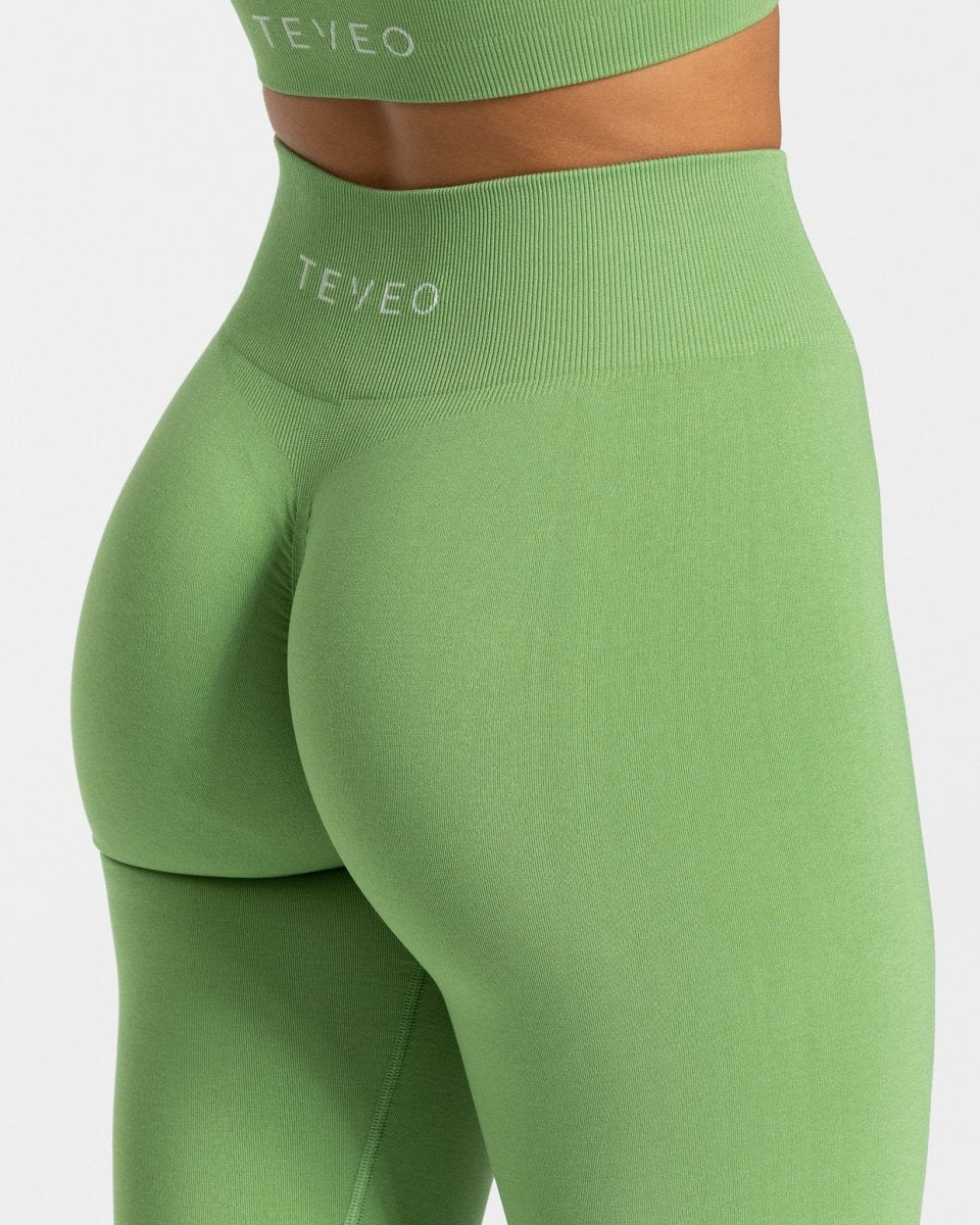 Teveo Timeless Scrunch Leggings Olivgrün | ZMODAT-791