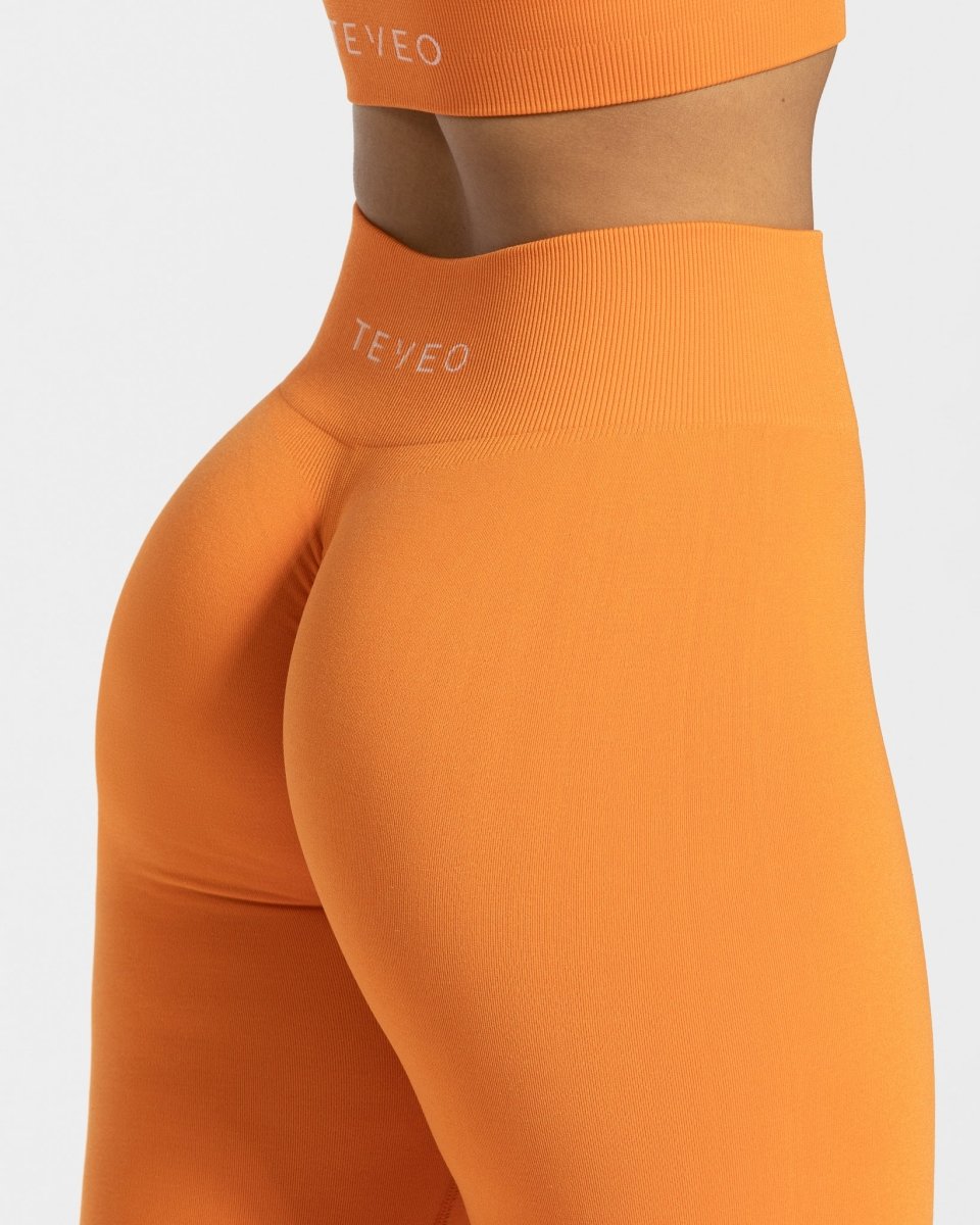 Teveo Timeless Scrunch Leggings Orange | GRFKYT-691