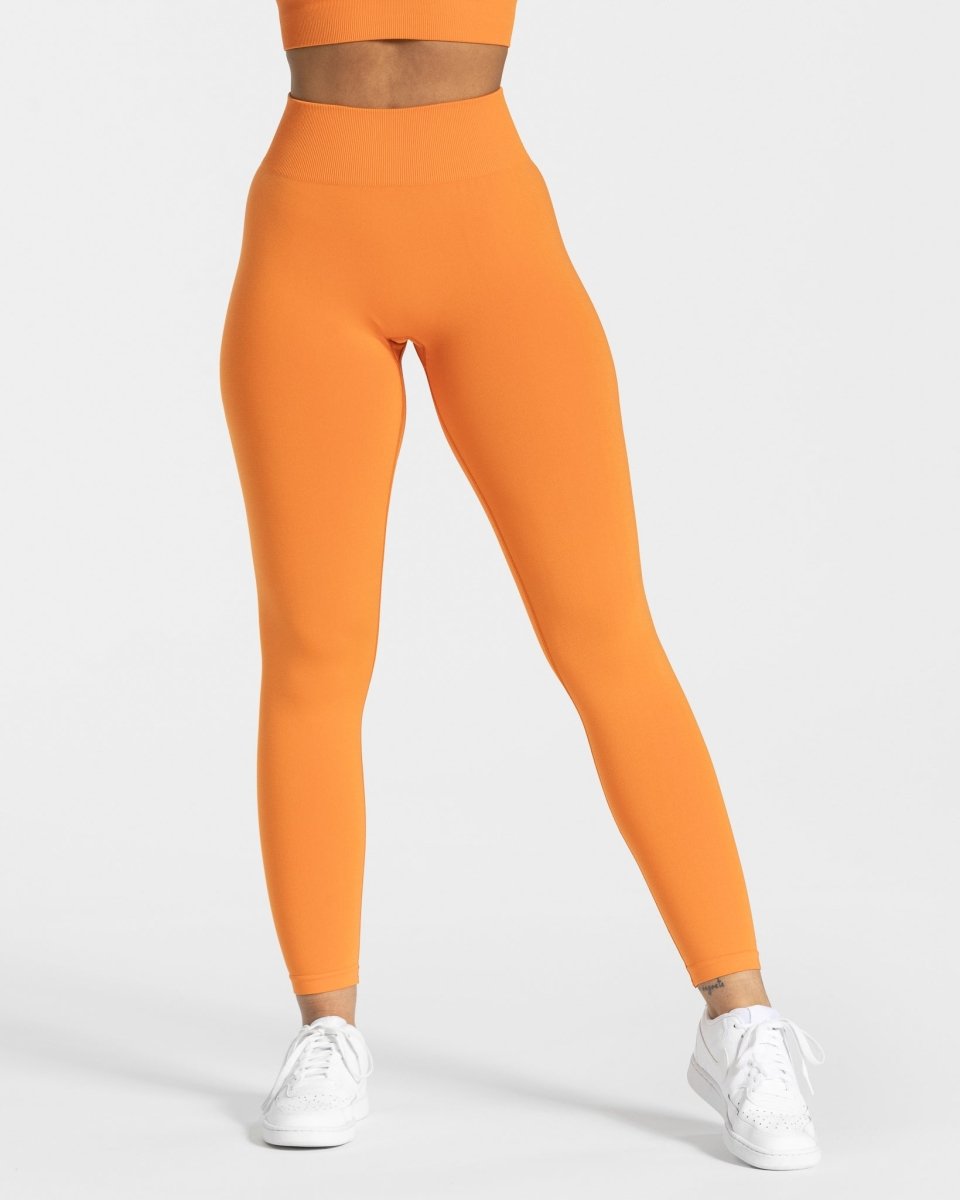 Teveo Timeless Scrunch Leggings Orange | GRFKYT-691