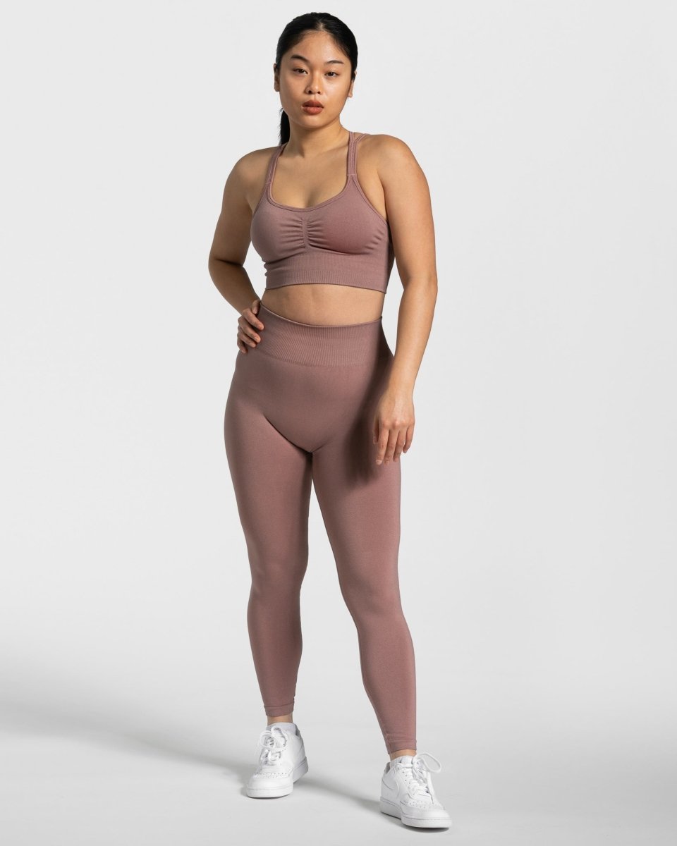 Teveo Timeless Scrunch Leggings Rosa | QOTRVZ-167