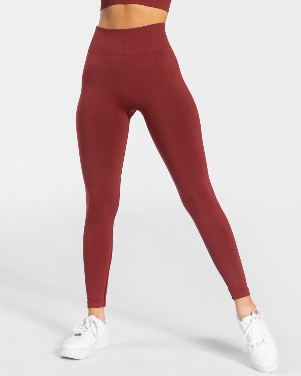 Teveo Timeless Scrunch Leggings Rot | KTDLPB-675