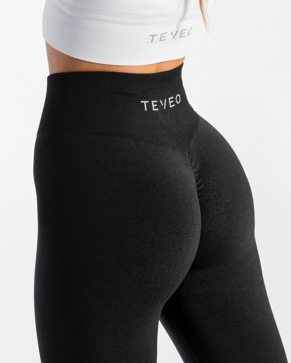 Teveo Timeless Scrunch Leggings Schwarz | ZDQCIR-136