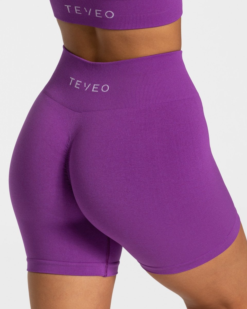 Teveo Timeless Scrunch Shorts Lila | JODQRT-457