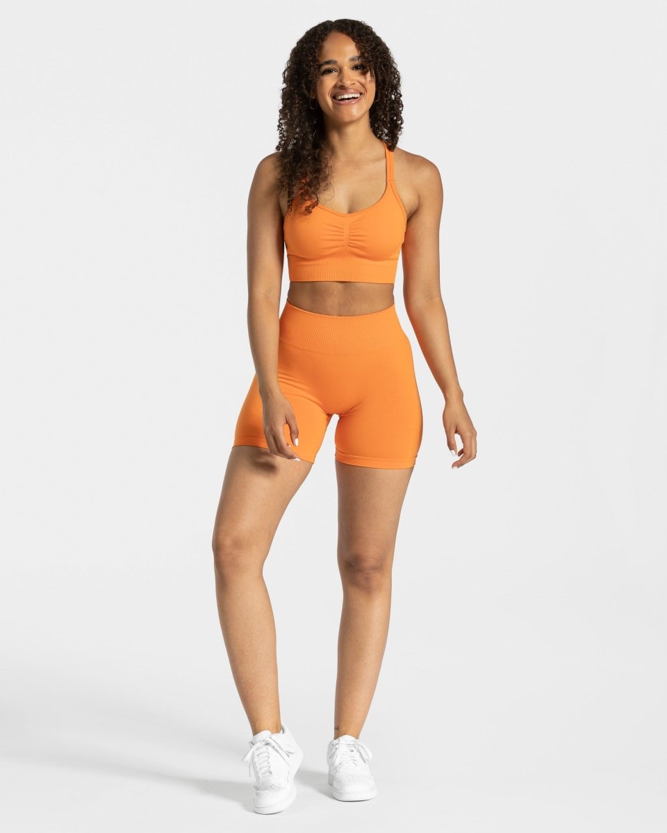 Teveo Timeless Scrunch Shorts Orange | FNVDCP-136