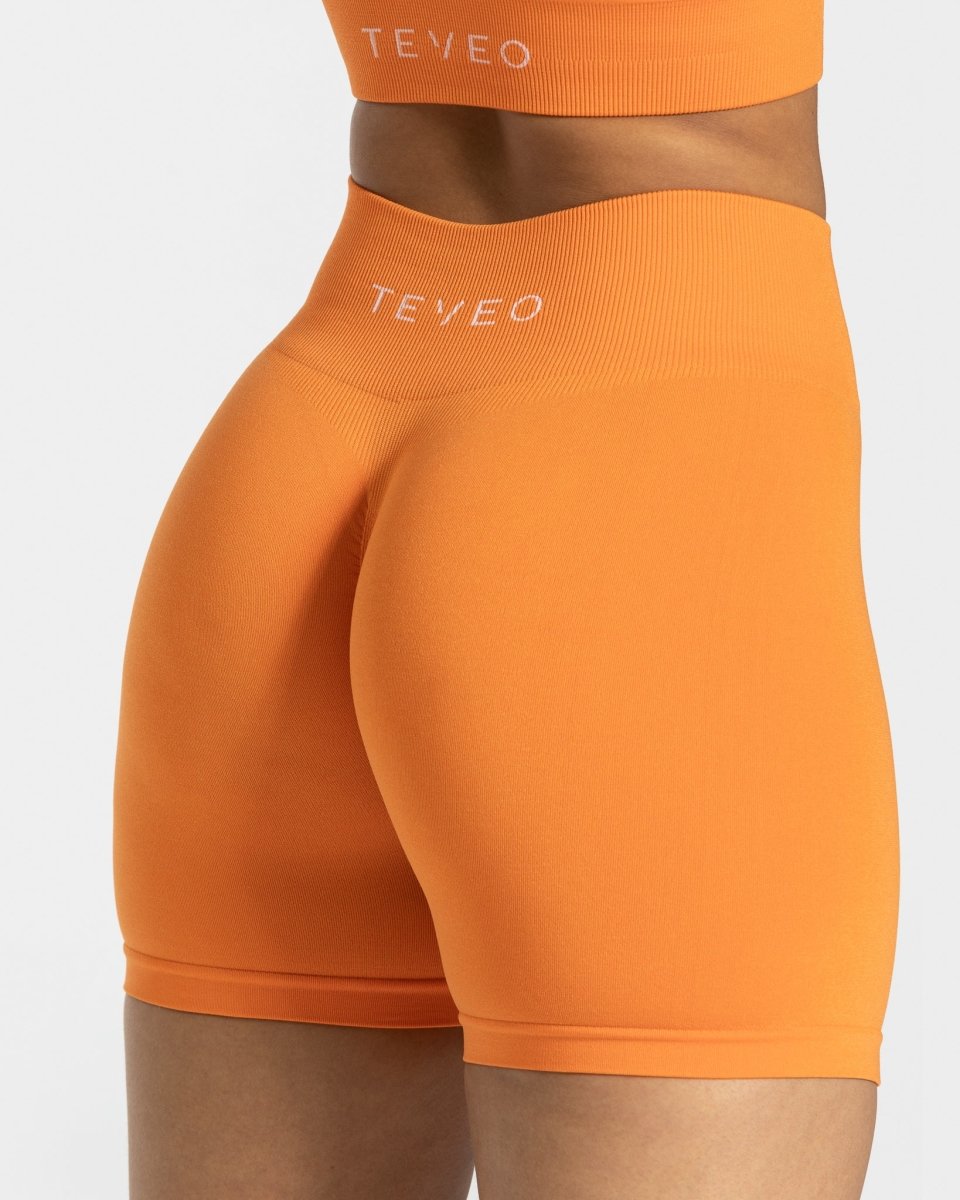 Teveo Timeless Scrunch Shorts Orange | FNVDCP-136