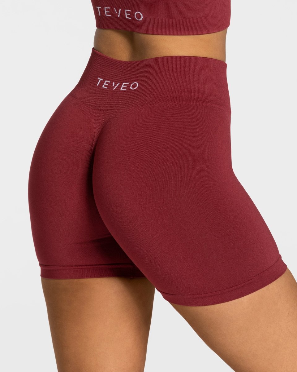 Teveo Timeless Scrunch Shorts Rot | XNGABJ-513