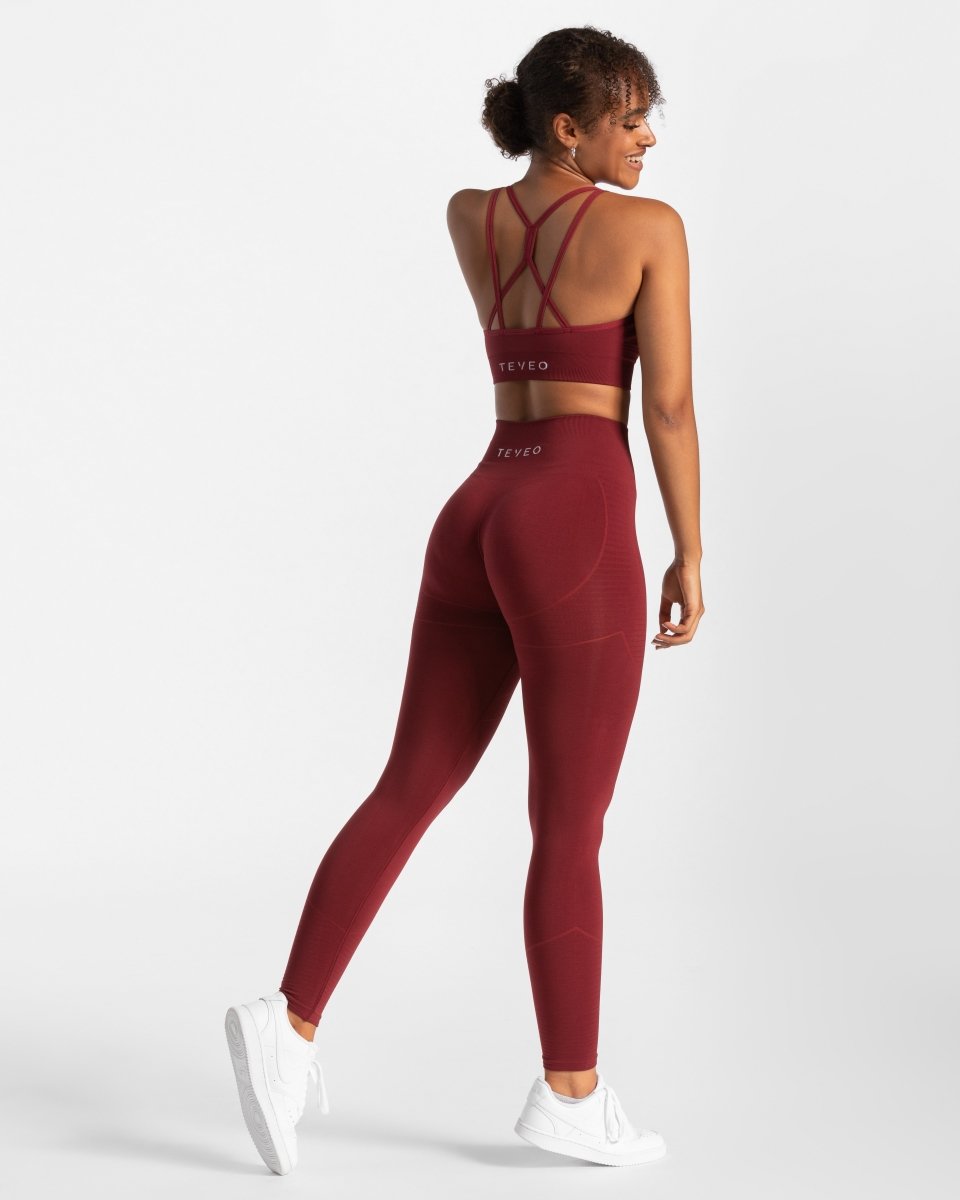 Teveo True Leggings Rot | OMDCQG-469