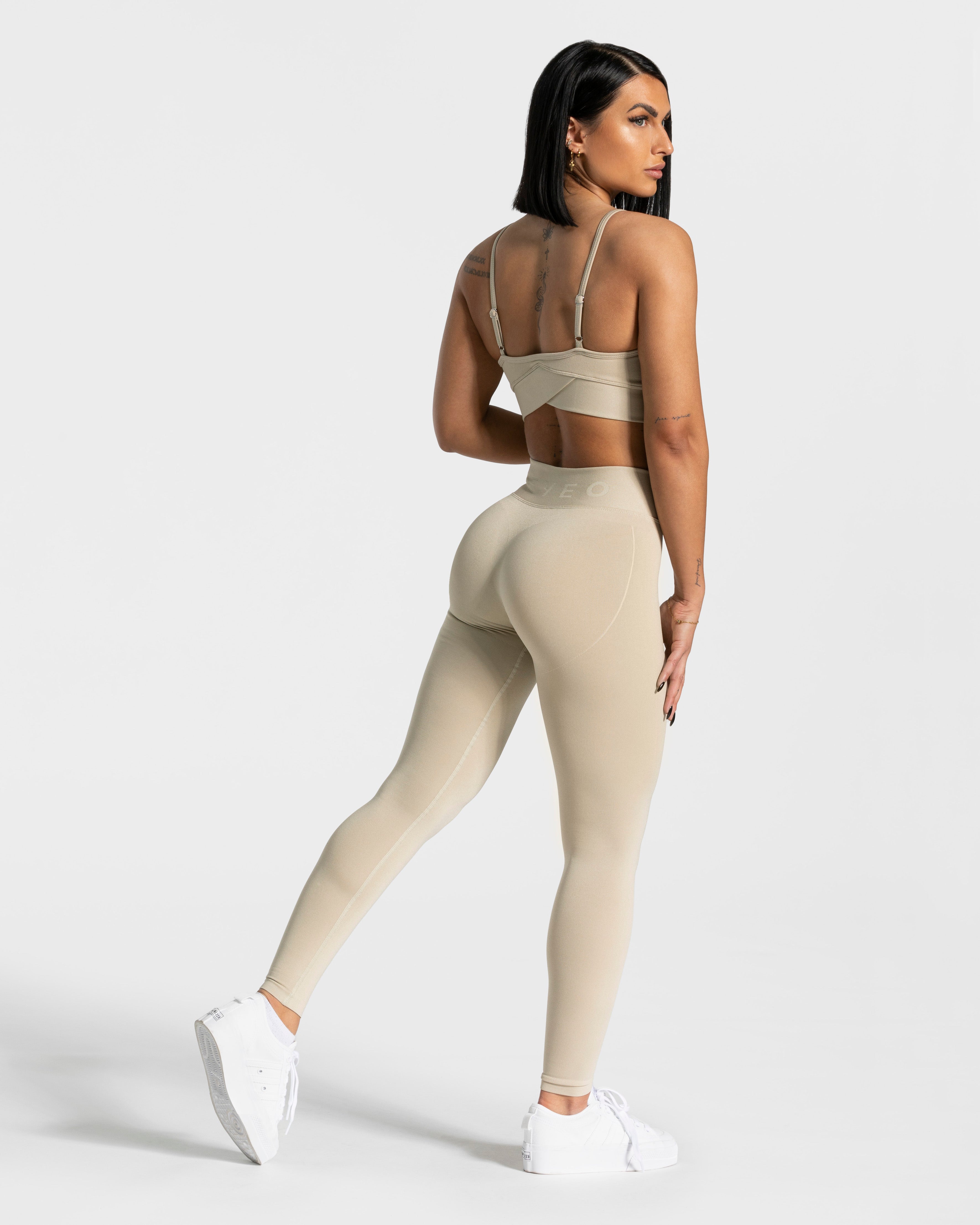 Teveo V-Shape Leggings Sand | GESRQK-039